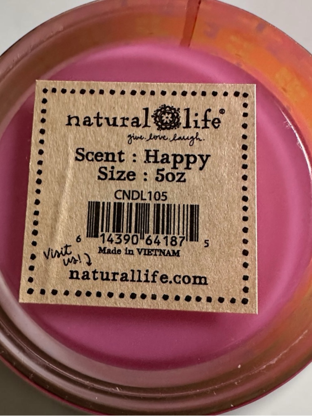 NATURAL LIFE Pink and Pastel Surprise Candle - Picture 4 of 5